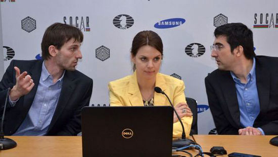 R 11 Conferencia de Prensa Grischuk, Karlovich y Kramnik