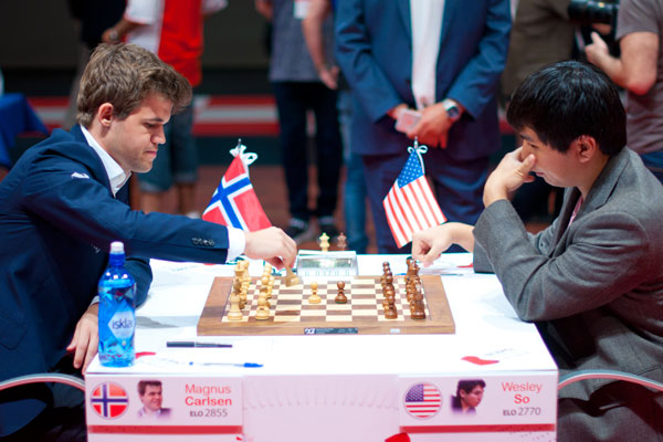 R 4 Carlsen gana de nuevo, a So