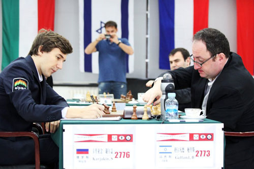R 5 Karjakin vs Gelfand líder vs colista termina en tablas