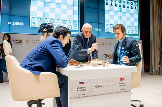 R 7 Tercera derrota consecutiva de Kramnik, ante Carlsen