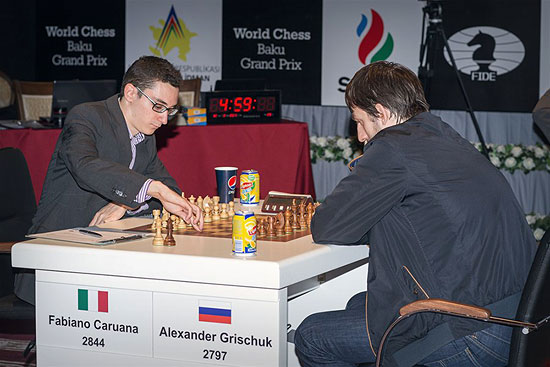 R 9 Caruana cae por segunda vez, ante el entonces sorprendente colista Grischuk