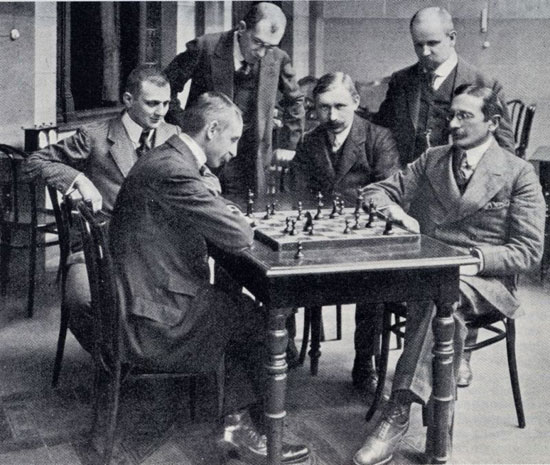 Schlechter y Tarrasch en 1911