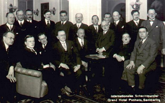 Semmering 1926 Rubinstein es 6º con Tarrach tras Spielmann, Alekhine, Vidmar, Nimzovich y Tartakower