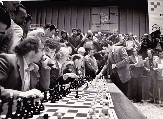 Simultáneas de Kasparov durante un día de descanso del Cto de la URSS 1988