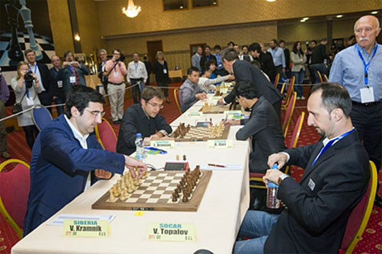 Kramnik vence a Topalov en la decisiva ronda 5 de Skopie