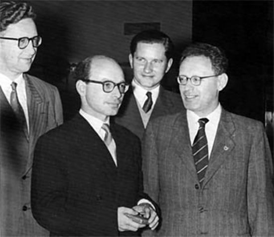 Smyslov, Bronstein, Keres y Botvinnik en la Olimiada de Ámsterdam 1954