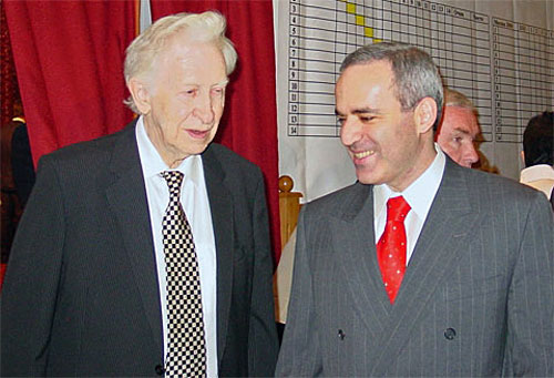 Smyslov y Kasparov en 2004