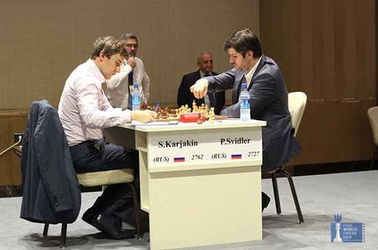 1ª partida de la Final Svidler vs Karjakin