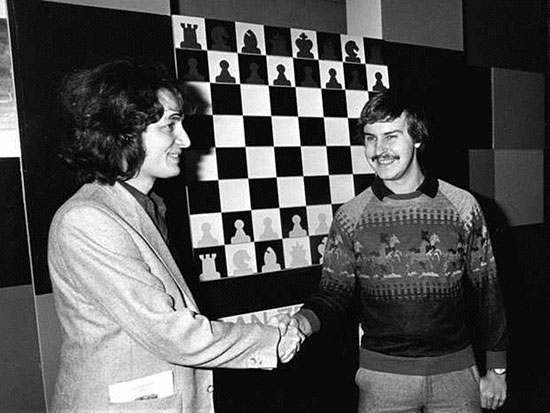Timman y Van der Wiel en Wijk aan Zee 1982 