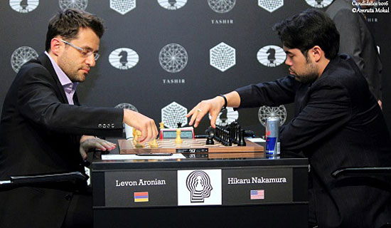 R 6 Aronian alcanza la punta al derrotar a Nakamura en accidentada partida